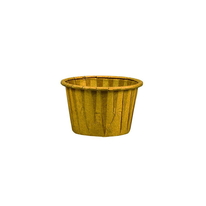 200pcs - Pot papier plissé kraft avec boîte distributrice - 30 ml - Ø 4,4 cm - H 2,8 cm