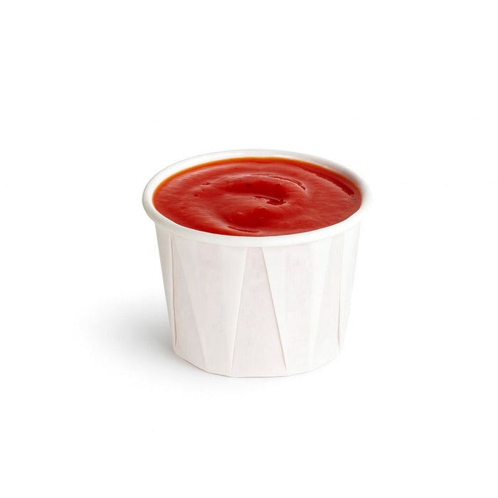 250pcs - Pot papier plissé blanc - 75 ml - Ø 6 cm - H 2,6 cm