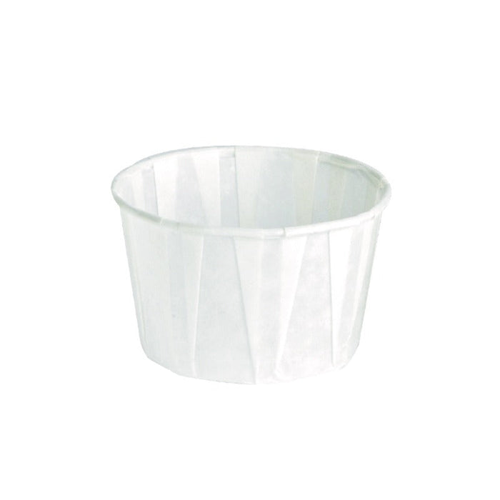 250pcs - Pot papier plissé blanc - 75 ml - Ø 6 cm - H 2,6 cm