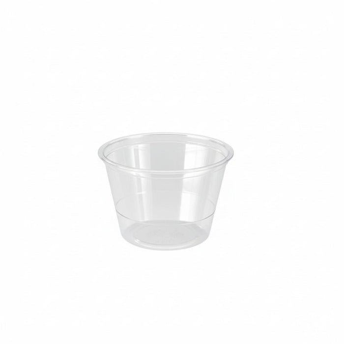 125pcs - Pot à sauce rond en plastique PET transparent - 120 ml - Ø 7,4 cm - H 4,4 cm