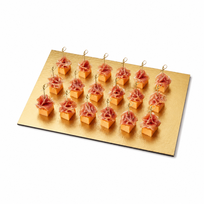 25pcs - 40x30cm - Plaque carton rectangulaire double face or/noir