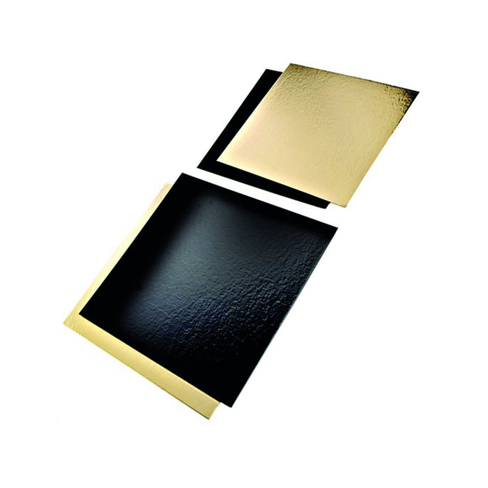 25pcs - 60x40cm - Plaque carton rectangulaire double face or/noir