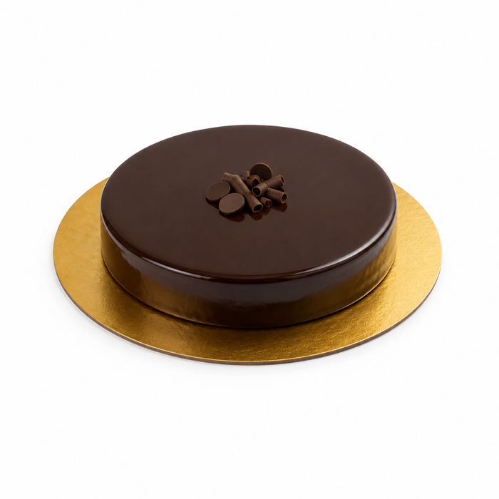 100pcs - Ø32cm - Rond carton double face or/noir