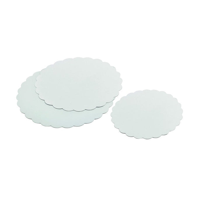 250pcs - Rond festonné carton blanc - Ø 32 cm