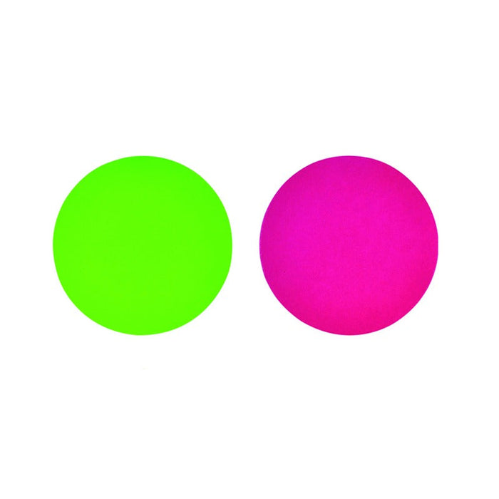 100pcs - Rond carton double face anis/fushia - Ø 24 cm