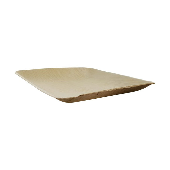 25pcs - 16x16x2cm - Assiette carrée en palmier