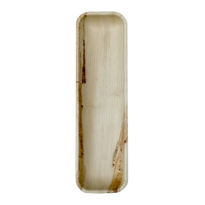 10pcs - Plateau rectangulaire en palmier - 32,5 cm x 9 cm x 2,5 cm