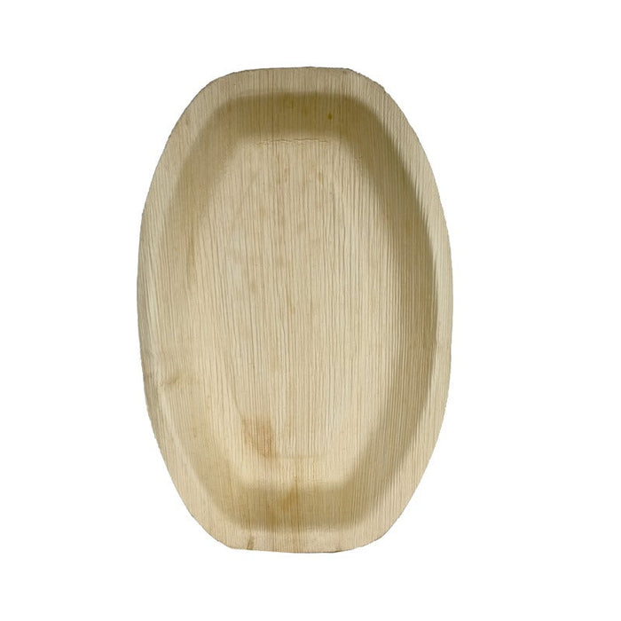 10pcs - Plateau ovale en palmier - 36 cm x 24 cm x 2,5 cm