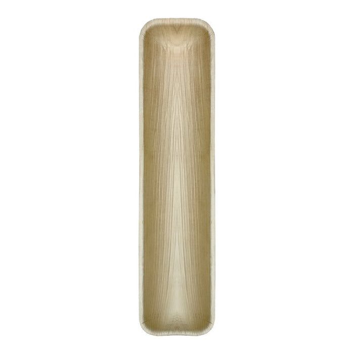 25pcs - Plateau rectangulaire en palmier - 41 cm x 9 cm x 2,5 cm