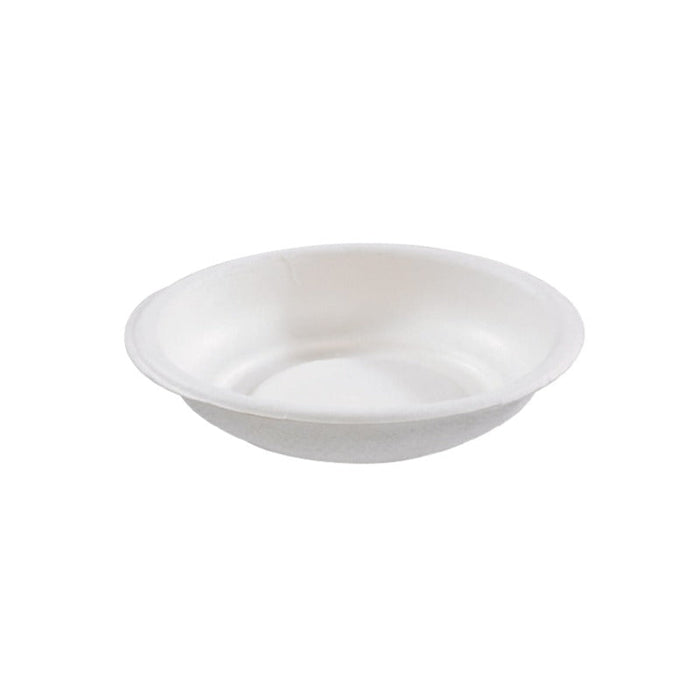 100pcs - Ø7,5cm H1,5cm - Coupelle pulpe ronde blanche