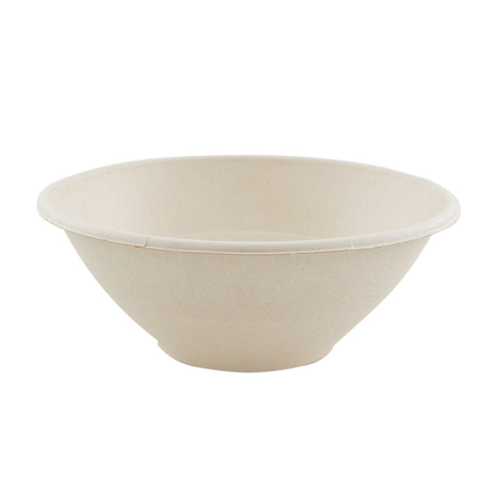 125pcs - Bol rond brun en pulpe "Poke" - 1200 ml - Ø 19,6 cm - H 7,6 cm