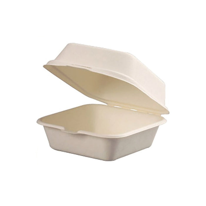 50pcs - 460ml 15x15x7,6cm - Coquille blanche en pulpe
