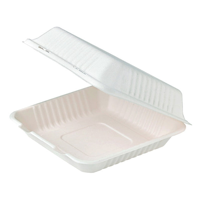 50pcs - Coquille blanche en pulpe - 850 ml - 22 cm x 20,4 cm x 8,4 cm