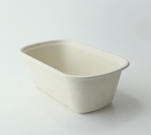 125pcs - Boîte rectangulaire brune en pulpe - 1200 ml - 23 cm x 13,5 cm x 7,7 cm