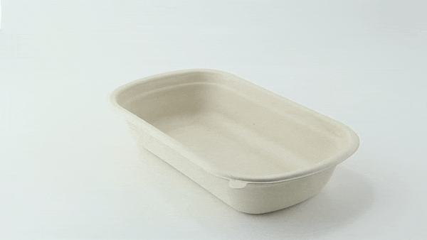 125pcs - Boîte rectangulaire brune en pulpe - 750 ml - 22,9 cm x 13,4 cm x 4,4 cm