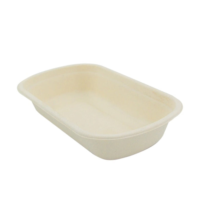 125pcs - Boîte rectangulaire brune en pulpe - 750 ml - 22,9 cm x 13,4 cm x 4,4 cm