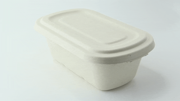 125pcs - Couvercle pulpe brun rectangulaire - 26,9 cm x 13,9 cm x 1,6 cm - Compatible avec 210APUREC1000BR, 210APUREC1200BR, 210APUREC750BR