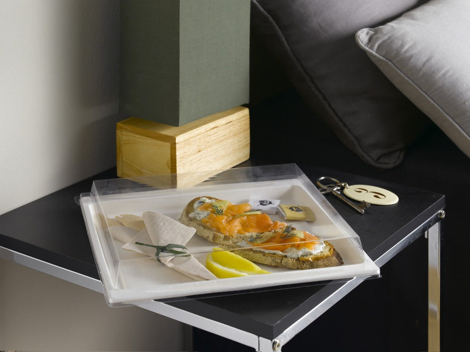 10pcs - Couvercle PET transparent plat - 38 cm x 28 cm x 4 cm