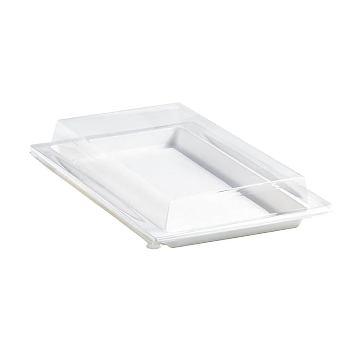 100pcs - Couvercle PET transparent pour plateau "Atlas" - 27,2 cm x 19,3 cm x 3,3 cm
