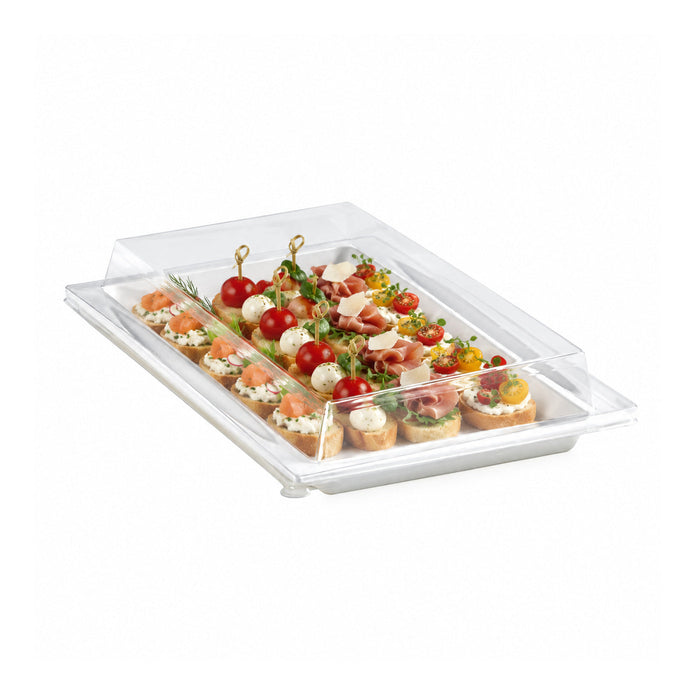 100pcs - Couvercle PET transparent pour plateau "Atlas" - 27,2 cm x 19,3 cm x 3,3 cm