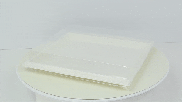 100pcs - Couvercle PET transparent pour plateau "Atlas" - 27,5 cm x 26,5 cm x 3,3 cm - Compatible avec 210APUTRP3