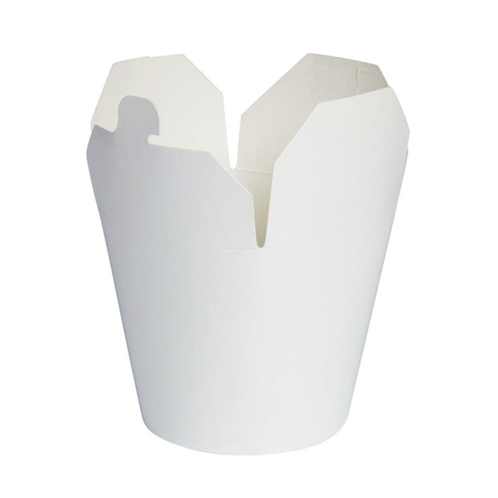 50pcs - Pot carton blanc base ronde fermeture à fente - 1000 ml - Ø 10,6 cm - H 12 cm