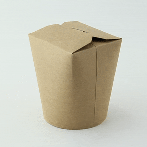 50pcs - Pot carton kraft base ronde fermeture à fente - 550 ml - Ø 7,3 cm - H 10 cm