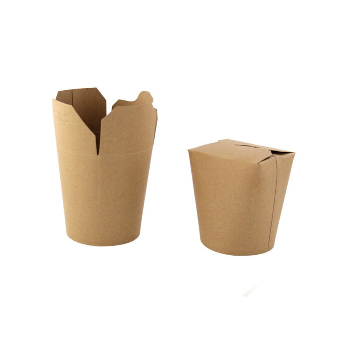 50pcs - Pot carton kraft base ronde fermeture à fente - 550 ml - Ø 7,3 cm - H 10 cm