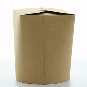 25pcs - Pot carton kraft base ronde fermeture à fente - 1000 ml - Ø 11,1 cm - H 12 cm