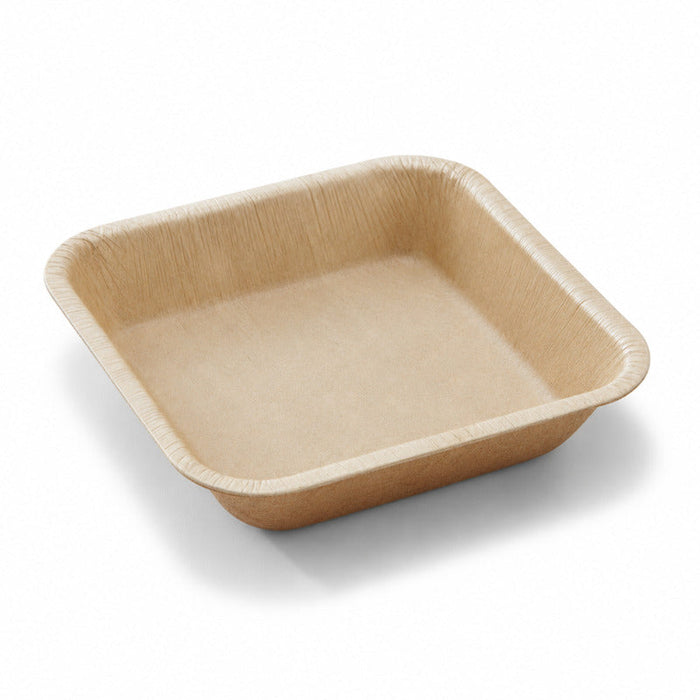 10pcs - Bol carré en palmier - 180 ml - 12 cm x 12 cm x 3 cm