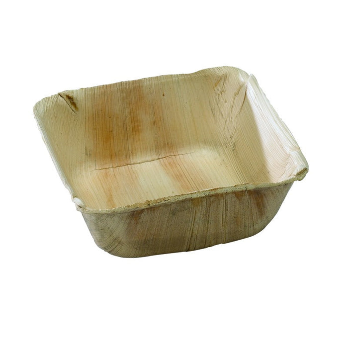 10pcs - Bol carré en palmier - 450 ml - 13 cm x 13 cm x 5 cm