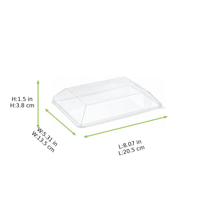 100pcs - Couvercle PET transparent "Scandinavie" - 20,5 cm x 13,5 cm x 3,8 cm - Compatible avec 210BBA2012