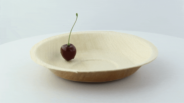 25pcs - Bol rond en palmier - 425 ml - Ø 18 cm - H 3,5 cm