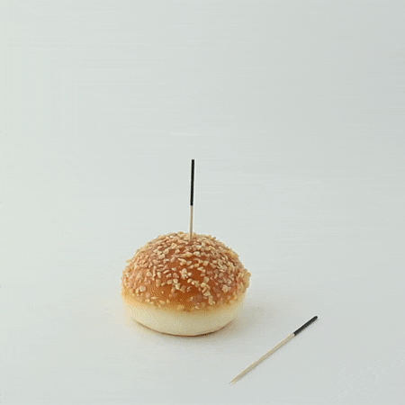 100pcs - 9cm - Pique bambou à bout noir