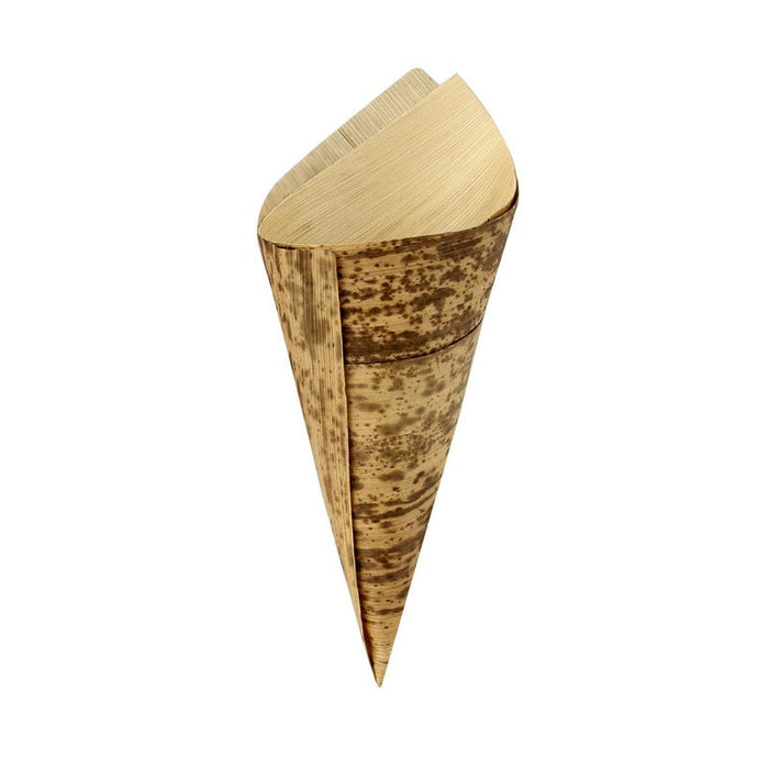 100pcs - Cône en feuille de bambou - 147 ml - Ø 7,5 cm - H 17 cm