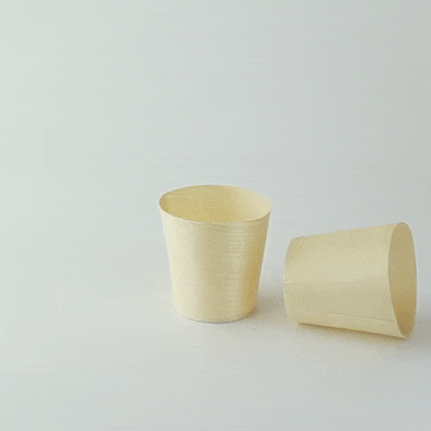 50pcs - Mini gobelet bois - Ø 6 cm - H 5,8 cm