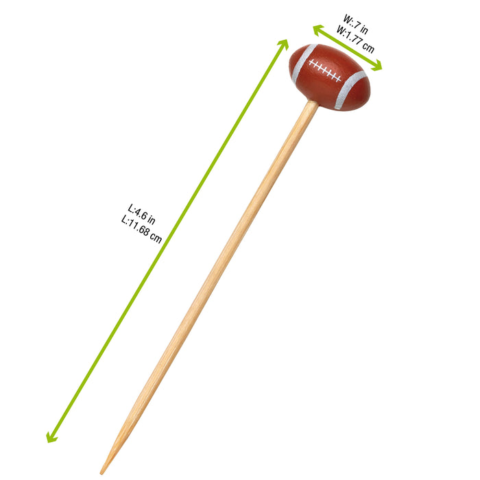100pcs - 12cm - Pique bambou décor football
