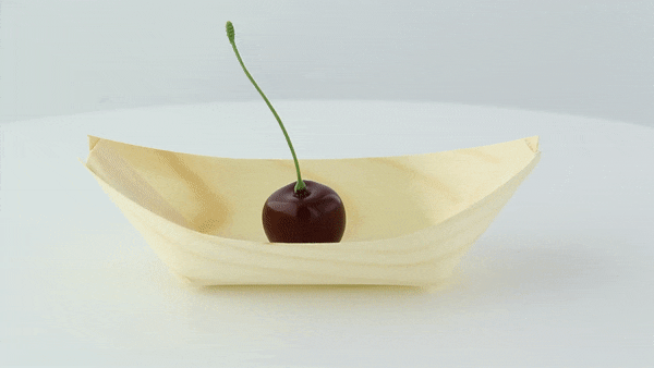 50pcs - Barquette bateau en bois - 14 cm x 7,8 cm x 2 cm