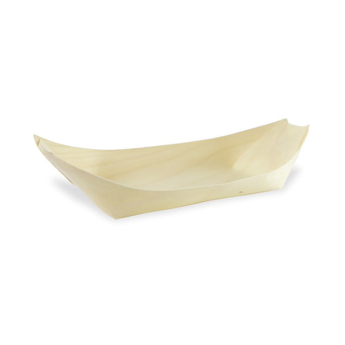 50pcs - Barquette bateau en bois - 14 cm x 7,8 cm x 2 cm