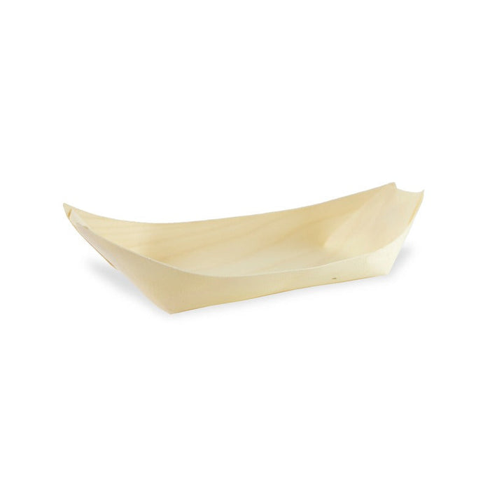 100pcs - Barquette bateau en bois - 22 cm x 10,5 cm x 3 cm