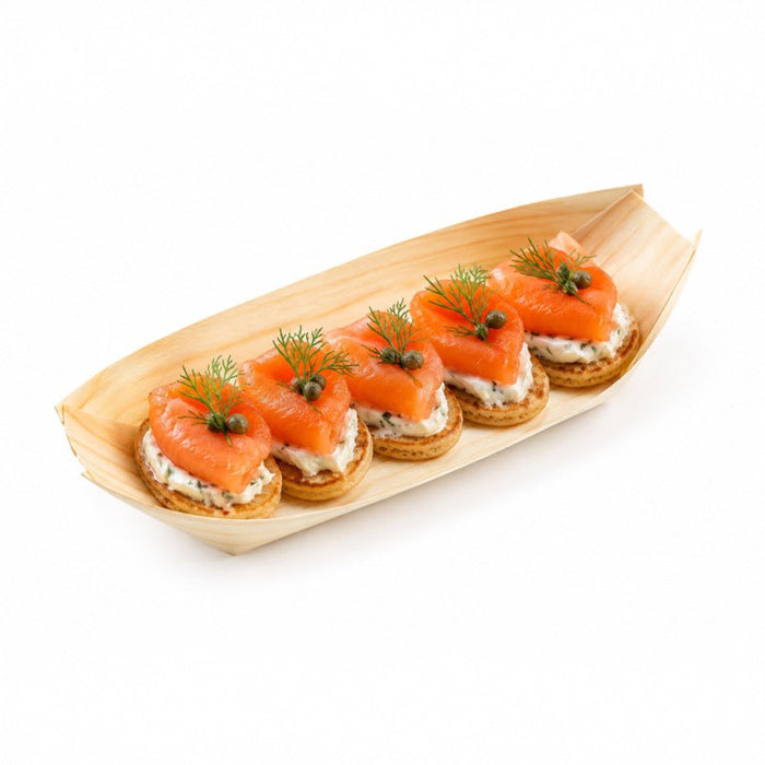 50pcs - Barquette bateau en bois - 24,5 cm x 11,5 cm x 2,7 cm