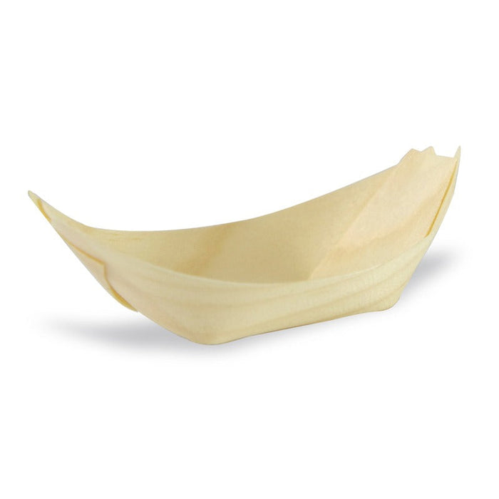 50pcs - Barquette bateau en bois - 7 cm x 4,5 cm x 1,5 cm