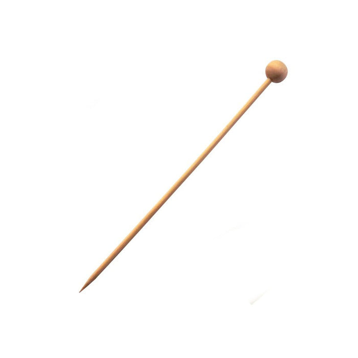 100pcs - Pique bambou avec boule nature - 14 cm