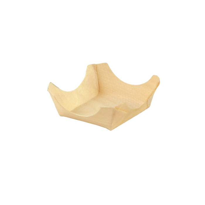 100pcs - Mini assiette carrée en bois "Pin Up" - 6 cm x 6 cm x 2,5 cm