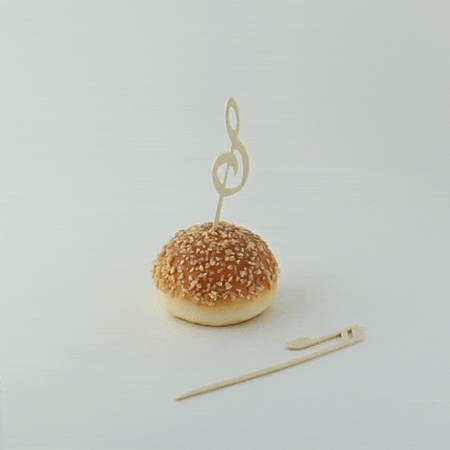 100pcs - 12cm - Pique bambou décor musique