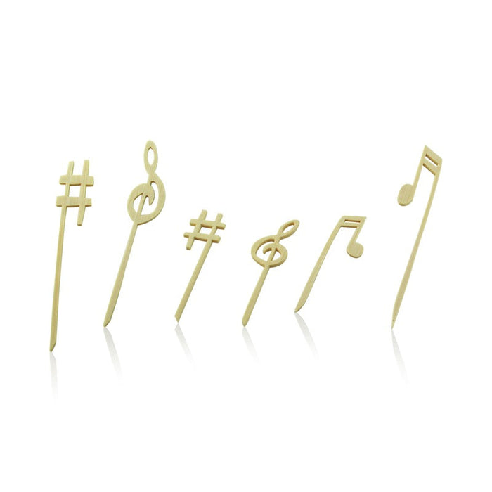 100pcs - 9cm - Pique bambou décor musique