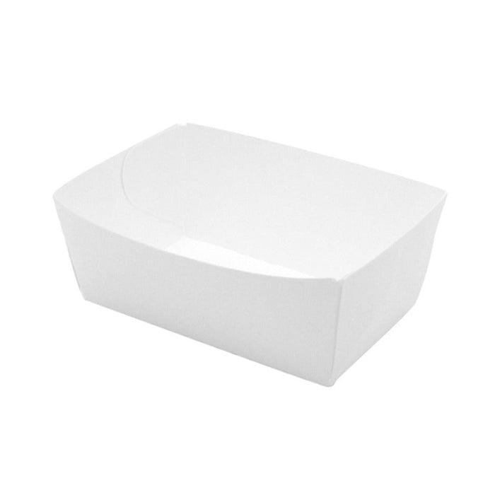 250pcs - Barquette en carton blanc - 250 ml - 9 cm x 5,5 cm x 4 cm