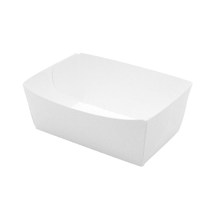250pcs - Barquette en carton blanc - 850 ml - 15 cm x 9 cm x 5 cm
