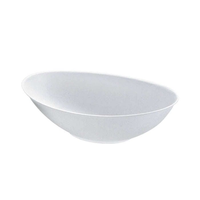 125pcs - Bol ovale blanc en pulpe "BioNChic" - 1000 ml - 24 cm x 14,5 cm x 6,3 cm