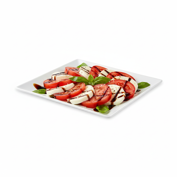 100pcs - 16x16cm - Assiette carrée blanche en pulpe "BioNChic"